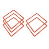 5 Pcs Agility Training Rings Multifunctional Quadrilateral Physical Speed Training Rings for Basketball Football Orange