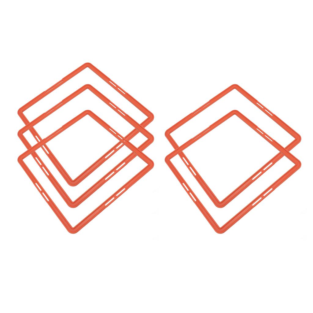 5 Pcs Agility Training Rings Multifunctional Quadrilateral Physical Speed Training Rings for Basketball Football Orange