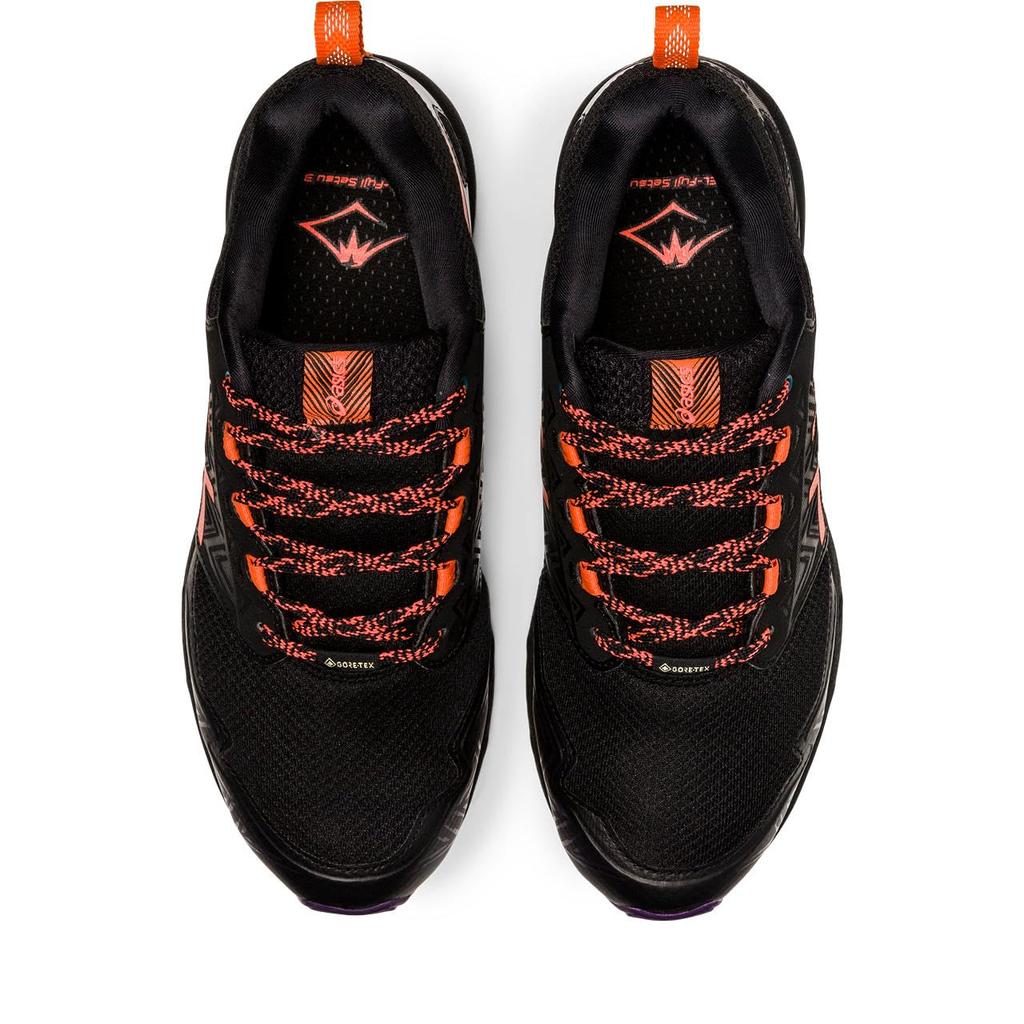 Asics Trail Running Shoes 3 1012A846 Orange GEL-FujiSetsu Gore-Tex Women's Black/Nova 26.0