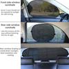 2PCS Car Window Sunshade Cover Sun Shield UV Protection Auto Front Rear Black Window Curtain Summer Car Accessories
