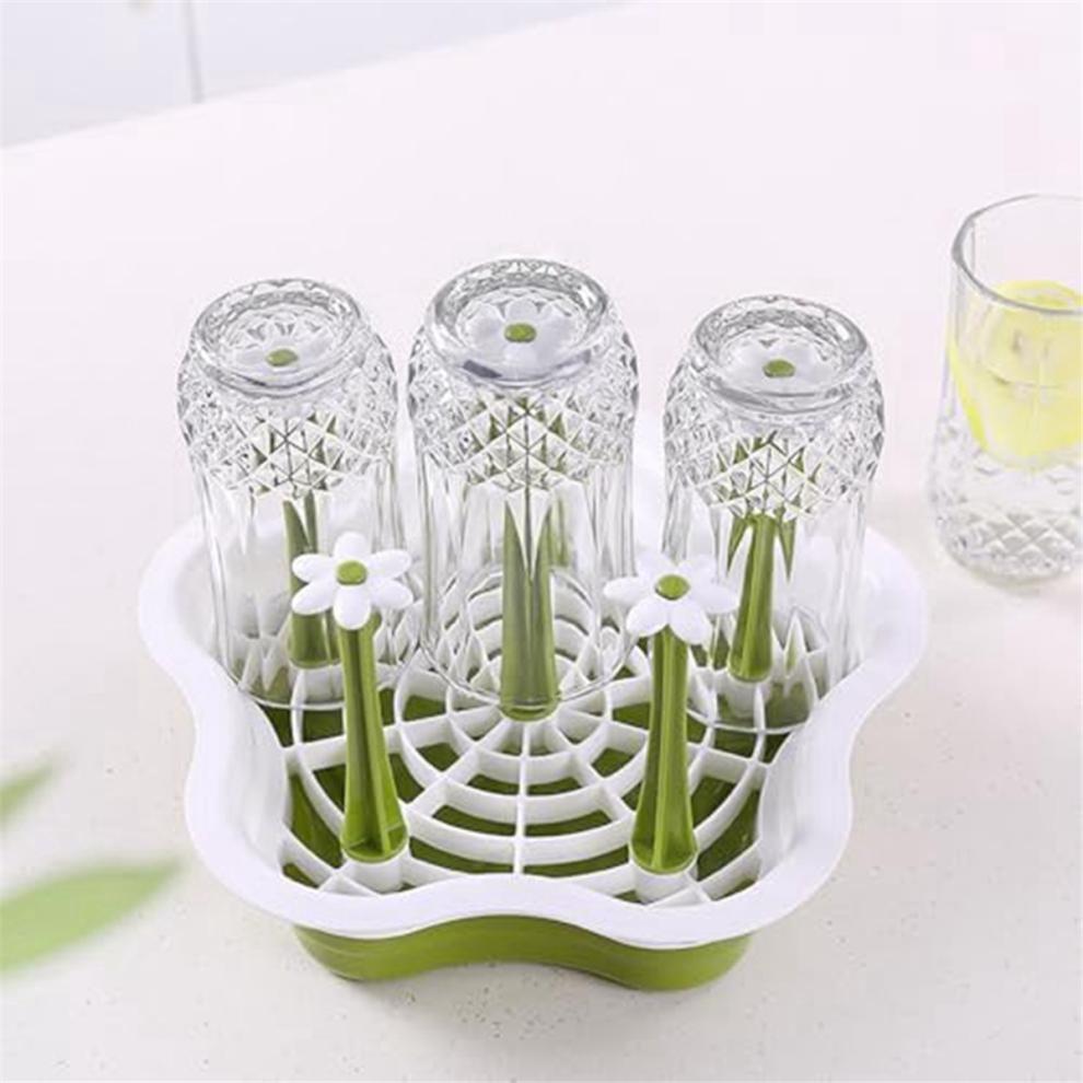Countertop Cup Drain Rack, Kitchen Bottle Drying Ttray, Thermos Glass