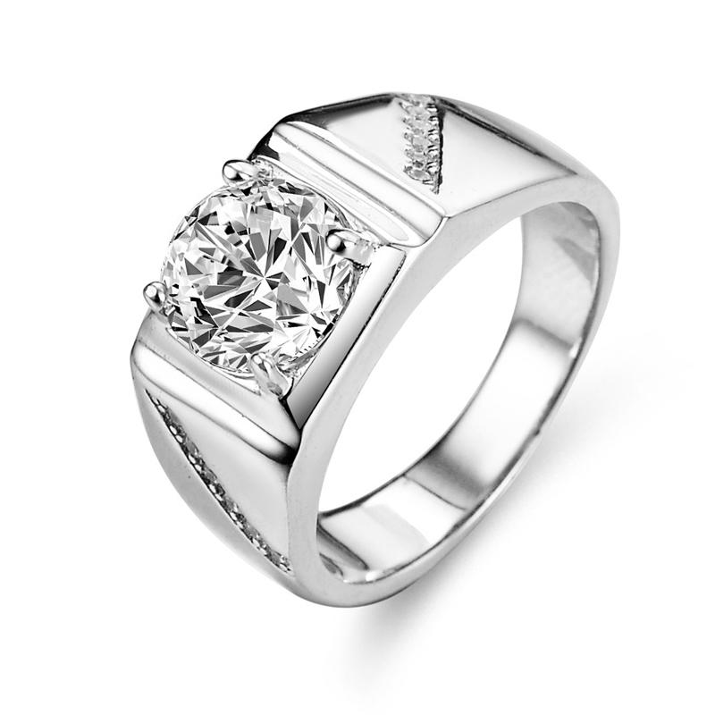 Nabest GRA Zertifikat 1 Karat 2 Karat VVS1 D 3EX Moissanit Ringe Feiner Schmuck Luxus   KupferLab Diamantring für Herren 11&1CT white