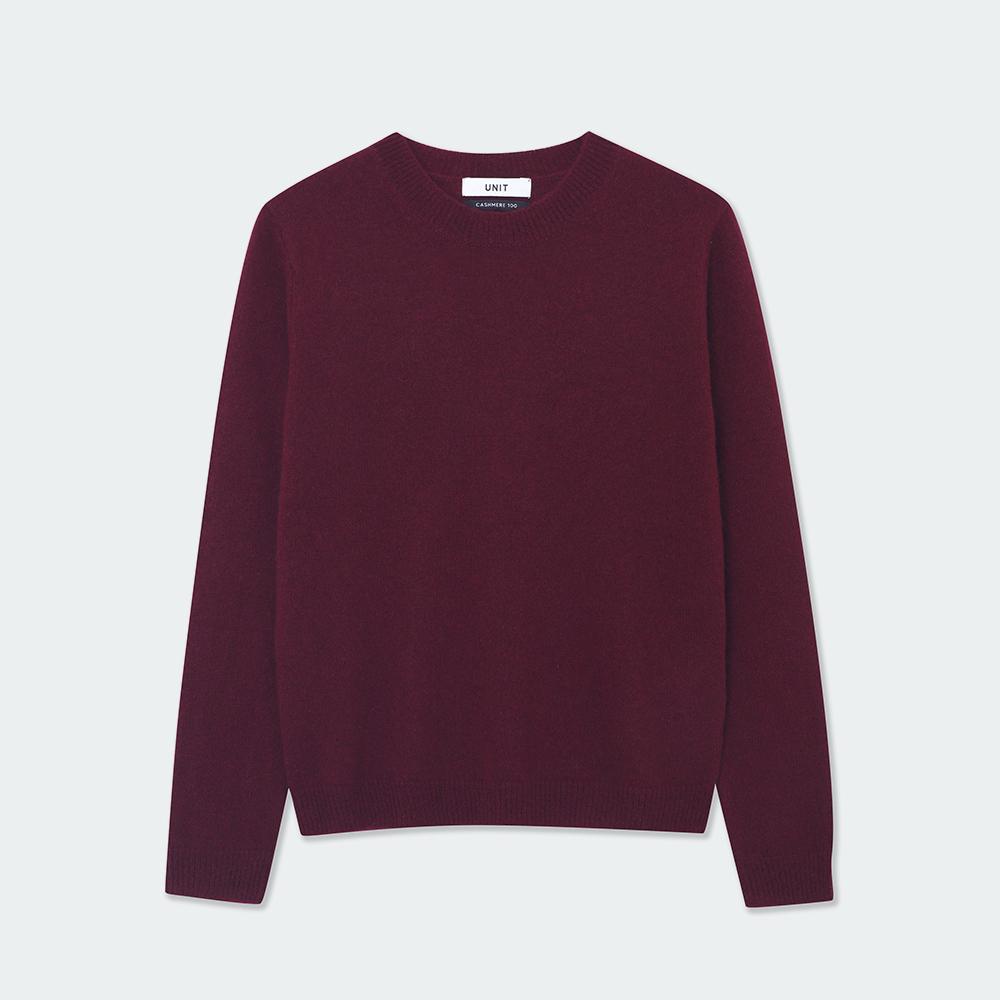 Yunis 100% Cashmere Basic Crew Neck Clover Pullover - 6 Colors