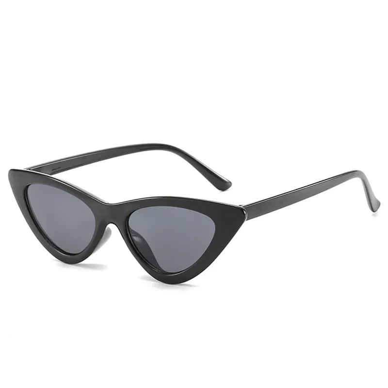 Retro Cat Eye Solbriller UV400 Shades Vintage Små Trekant Solbriller Hip Hop Briller Kvinner Kvinnelige Trendy Briller