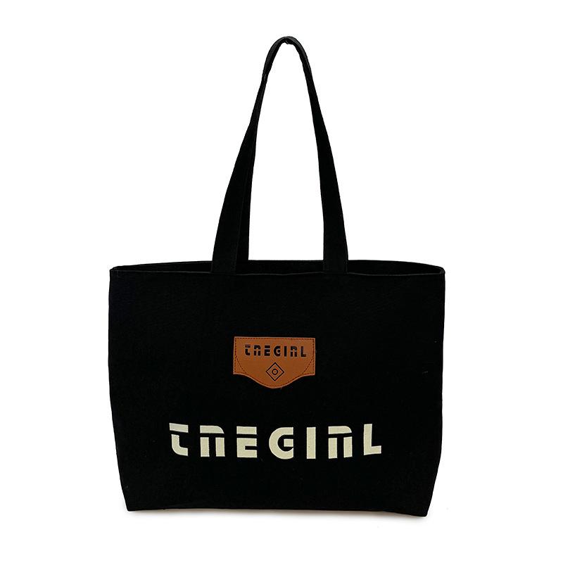 Simple Casual Canvas Bag for Work for Women New Large Capacity Tote Bag for Commuting One-shoulder Tote Bag