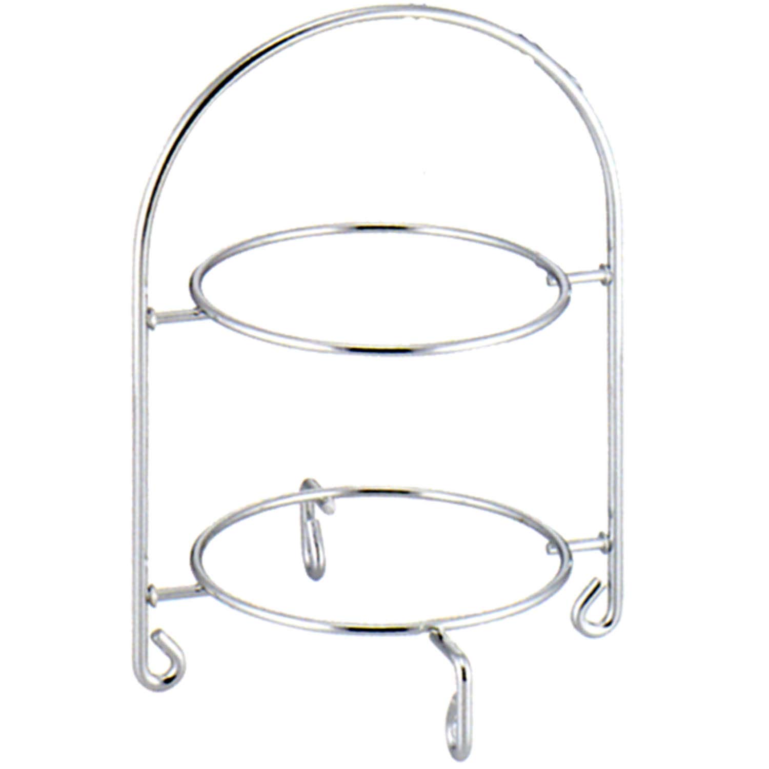 Nagao Cake Medium Made in Japan Stand, 2-Tier, Silver, Size,