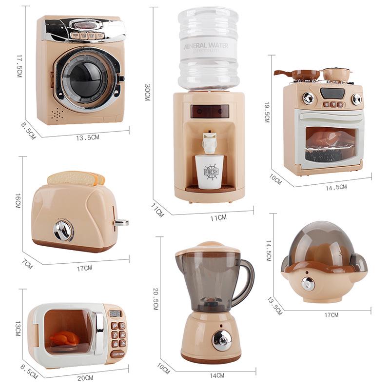 Best-Selling Educational Kitchen Set: Washing Machine, Egg Steamer & Water Dispenser - Creative Play House Appliances