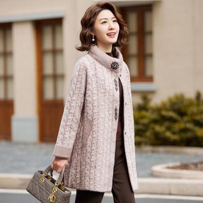 Women's Faux Mink Fur Thickened Mid-Length Overcoat