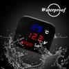 KOSO Cylinder Head Temperature Gauge Motorcycle Universal Cylinder Temp Volt Phone USB Charging 3 In 1 Mini LCD Digital Meter