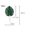 10 Pcs Artificial Plants Tropical Palm Leaves Hawaii Luau Summer Party Jungle Safari Birthday Party Wedding Decor Fake Plants