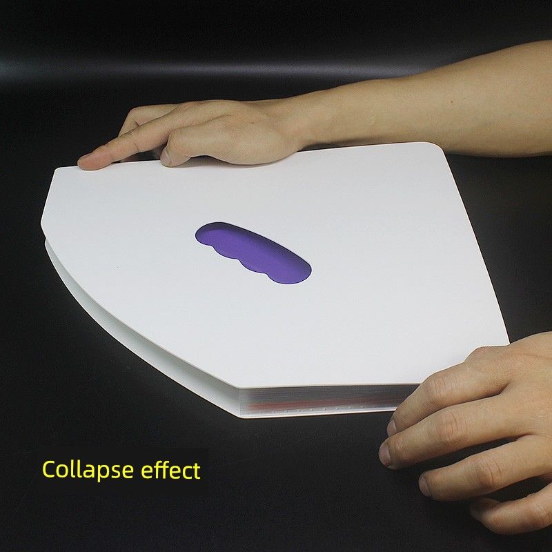 Office Rainbow Note Storage Box Retractable Folder