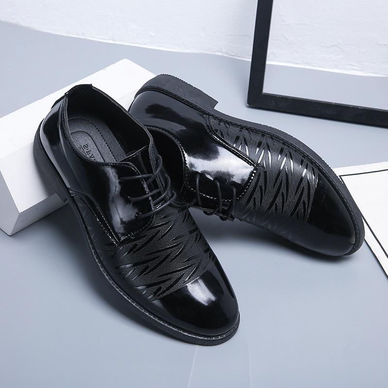 

Кожаные туфли мужские 2024 новые деловые мужские кожаные туфли весна-осень дышащие черные кожаные туфли свадебные туфли для жениха в британском стиле 45