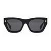 Fendi Metal Decor Elegant Acetate Irregular Shape Sunglasses Women Sunglasses Black FE4010001A