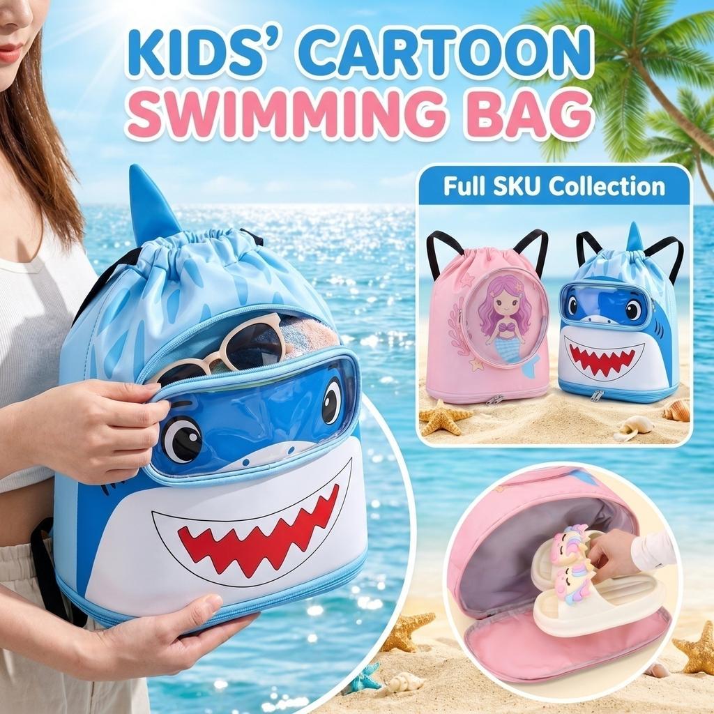 Swim Beach Bag with Separate Shoe Compartment, Multi-functional Travel Backpack for Gym, Vacation and Daily Use