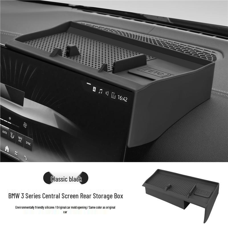Compatible with BMW X5 LX3 iX1 Center Console Silicone Storage Box for New 3 & 5 Series - Rear Screen Decoration.