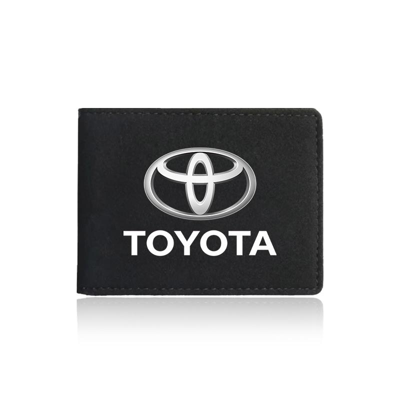 1Pcs Car Emblem Driver License Cover ID Credit Card Holder for Toyota TRD C-hr Prado Rav4 Yaris Hilux Prius Avensis Corolla Camry