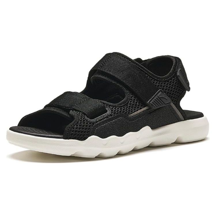 Anta Comfortable Versatile Beach Sandals Women Sandals Black White 122438508-1
