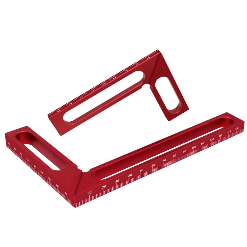 Carpenter Square, L Square Right Angles Ruler,Small Pocket Aluminum Square Ruler Woodworking Height Gauges Measuring Tool