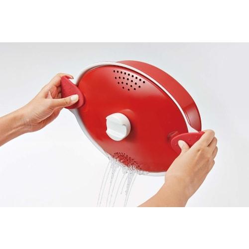 Bestco ND-8179 Italiano Pasta Pot, Red, 3.0L, Drainer, Induction Compatible