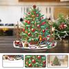 2D/Flat Xmas DIY Diamond Painting Tabletop Ornaments Kit Table Top Diamond Painting Ornament Kits for Home Office Desktop Decor