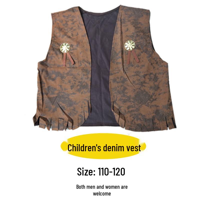 Western Cowboy Halloween Costume Set for Adults & Children - Perfect for Parent-Child Performances