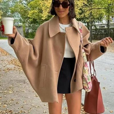 Woman Winter Coats Faux Wool Coats and Mixtures Oversized Long Coat Women Autumn Long Sleeve Solid Coats Casual Warm Parkas