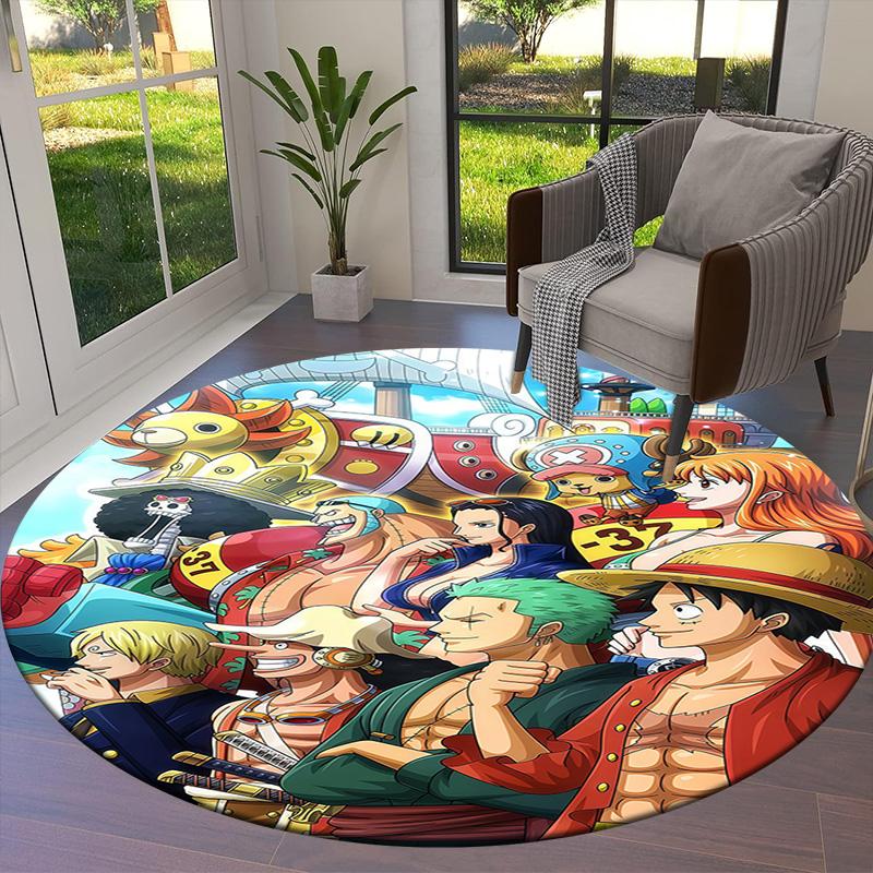 One Piece Round Area Rug Carpet Rug For Living Room Bedroom Sofa Playroom Decor Nonslip Floor Mat