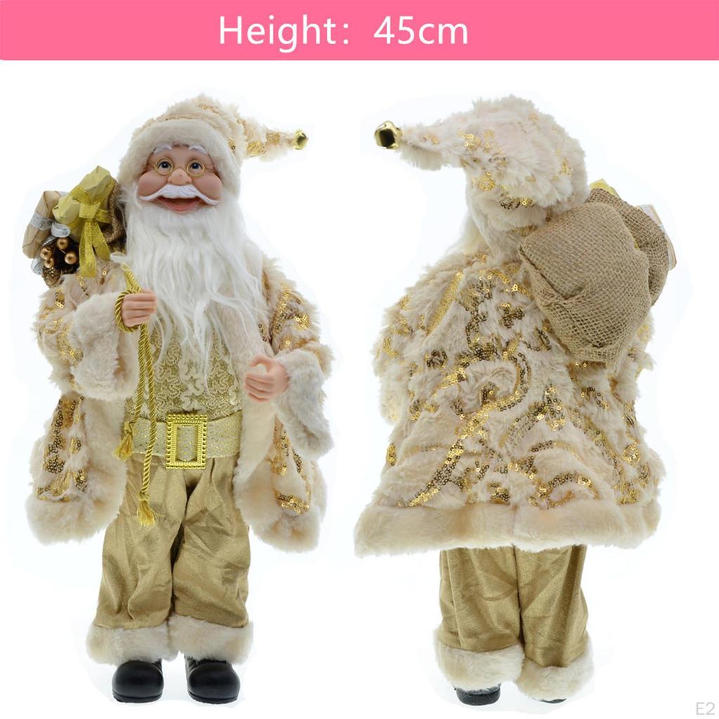 Santa Claus Figurines, Standing Figurines Decorations Gift for Indoor Home Office