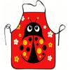 1pc Ladybug and Flower Cute Print Apron, Durable and Easy To Clean, Adjustable Waistband, Polyester Material, for Kitchen Cooking, Gardening, Orchard