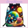 Mochila Minecraft Para Crianças Com Design Estampado Mochila Escolar de Nylon Com Alças Acolchoadas Para Alunos do Ensino Fundamental