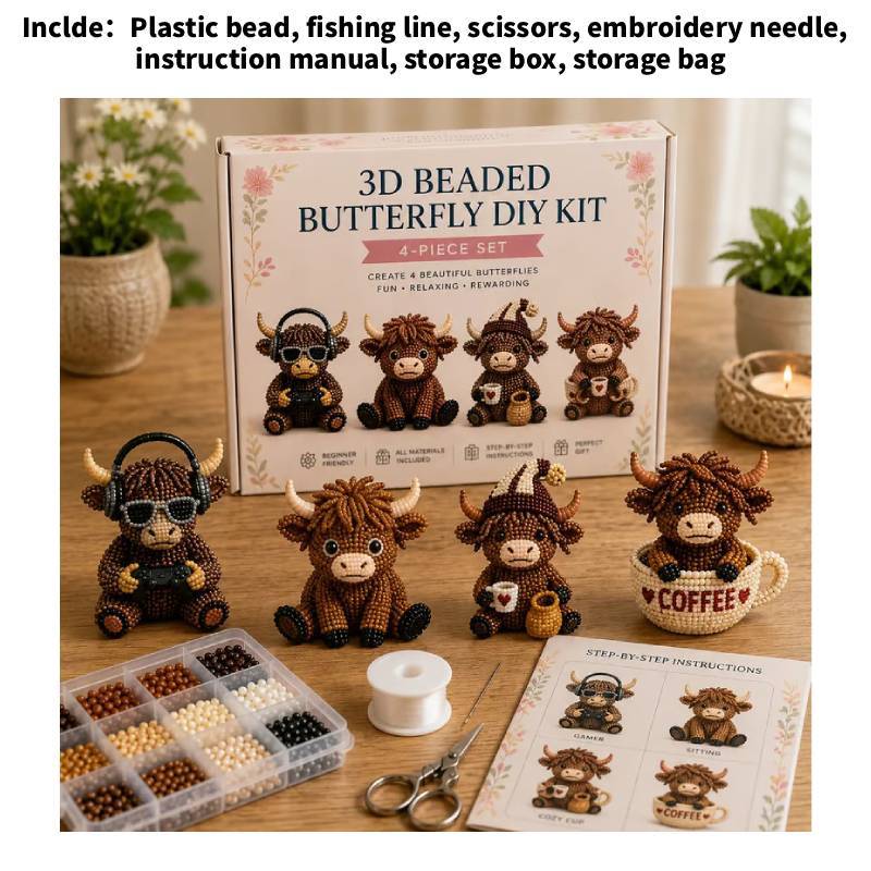 Diy 3d Bead Kit With Cartoon Gnome Figurines For Handmade Gift Creation