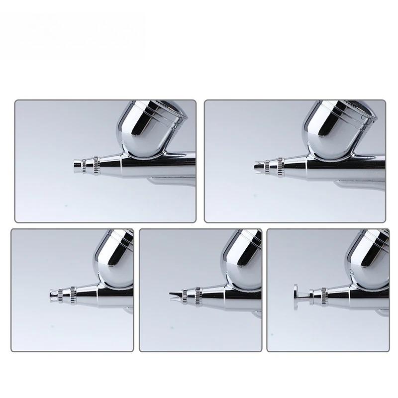 Airbrush Nozzle Needle Cap Accessories Normal/Crown/Tomahawk/Splatter Replacement Tool 5 Different Nozzle Cover Cap for Airbrush