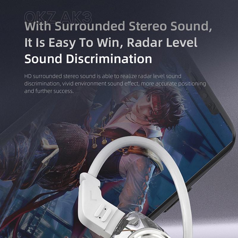 AK3 FiLe Wired Earphone with Microphone HiFi Music Monitor Bass Headphones Noise Cancelling Headset For Sport Gaming Earbuds