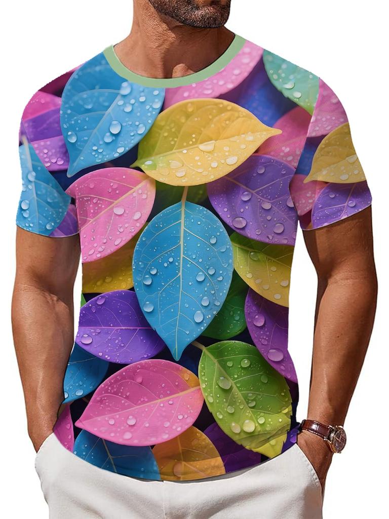 Digital Printing Men'S Casual Sports Short Sleeve Shirt for Summer Home, Outdoor, Casual Personalized Fashion Match