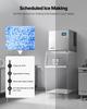 Commercial Ice Maker Machine - Head, 163 KG/Day Stainless Steel Ice Machine with Self-Cleaning, 156 PCS Ice Tray, Adjustable Thickness, Ideal for