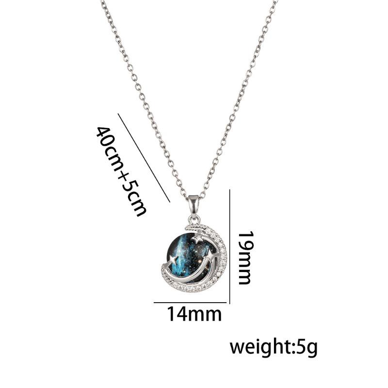 Specially for titanium steel planet starry sky non-fading necklace women's fashion personality versatile high-end sense collarbone chain jewelry