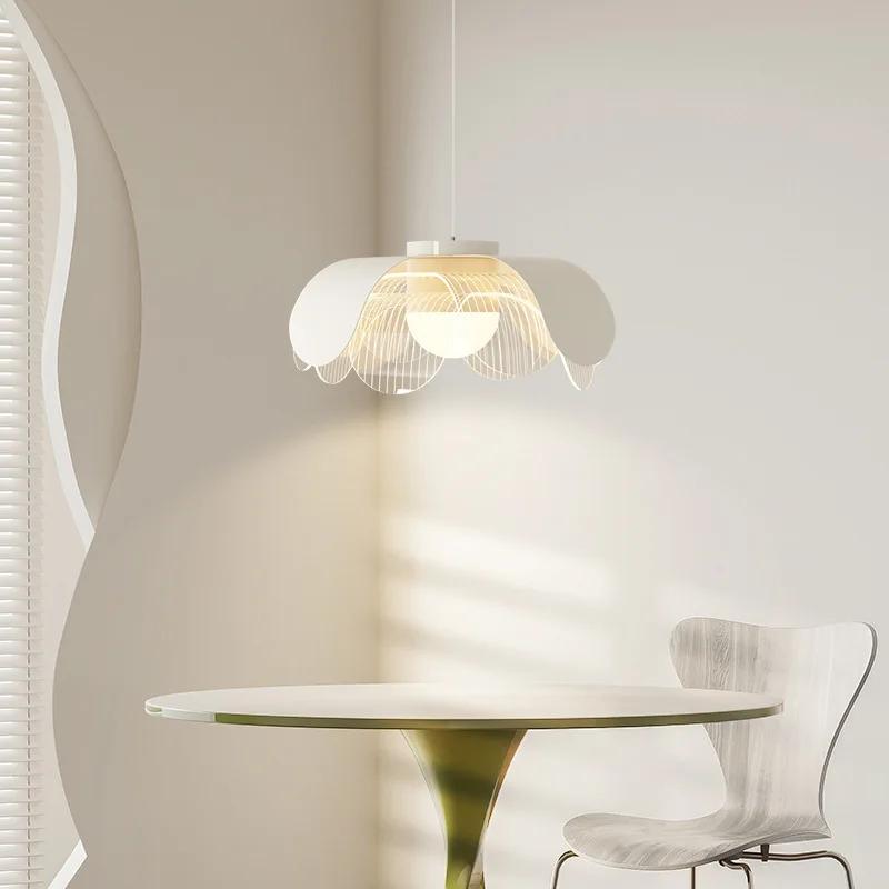 New Nordic Modern Flower LED Chandelier Eye Protection Dining Room Bedroom Simple Full Spectrum Dining Room Chandelier