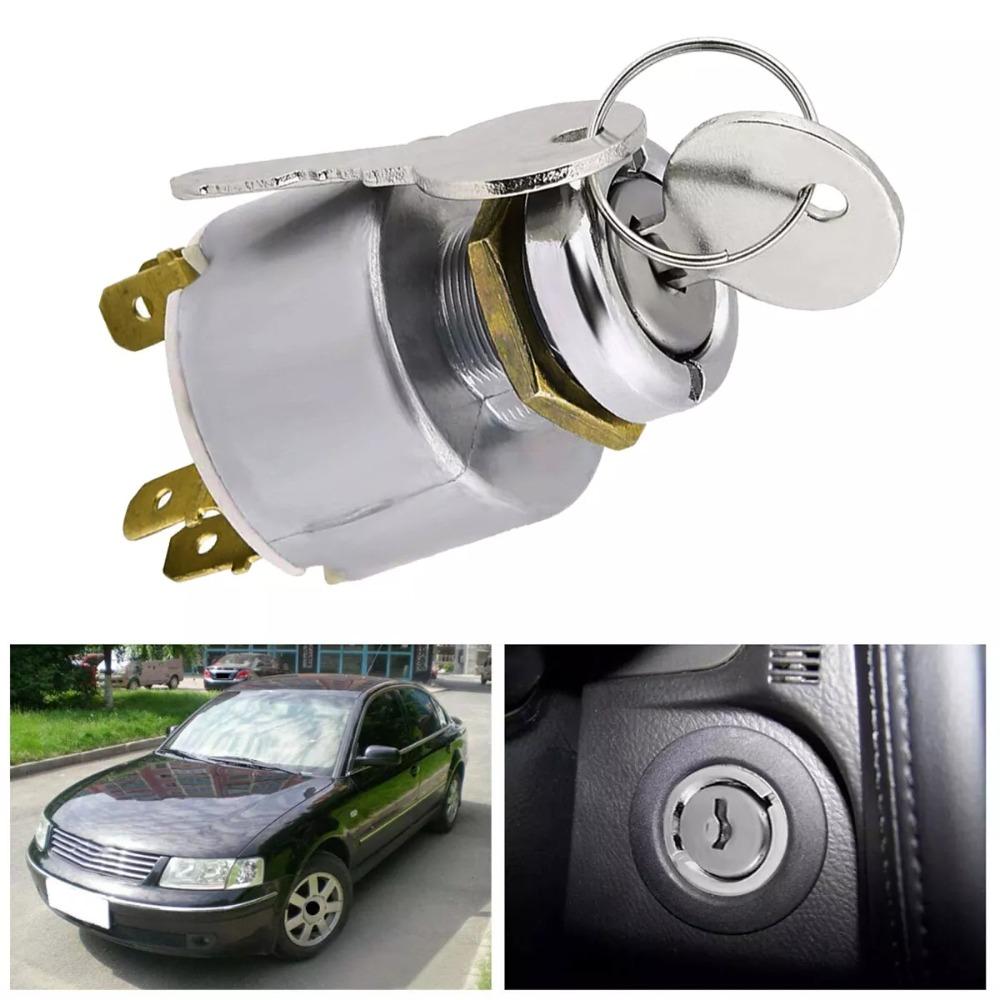 Universal 12V Ignition Switch Barrel Kit W/2 Key For Car Motorcycle Boat Tractor Relays 5