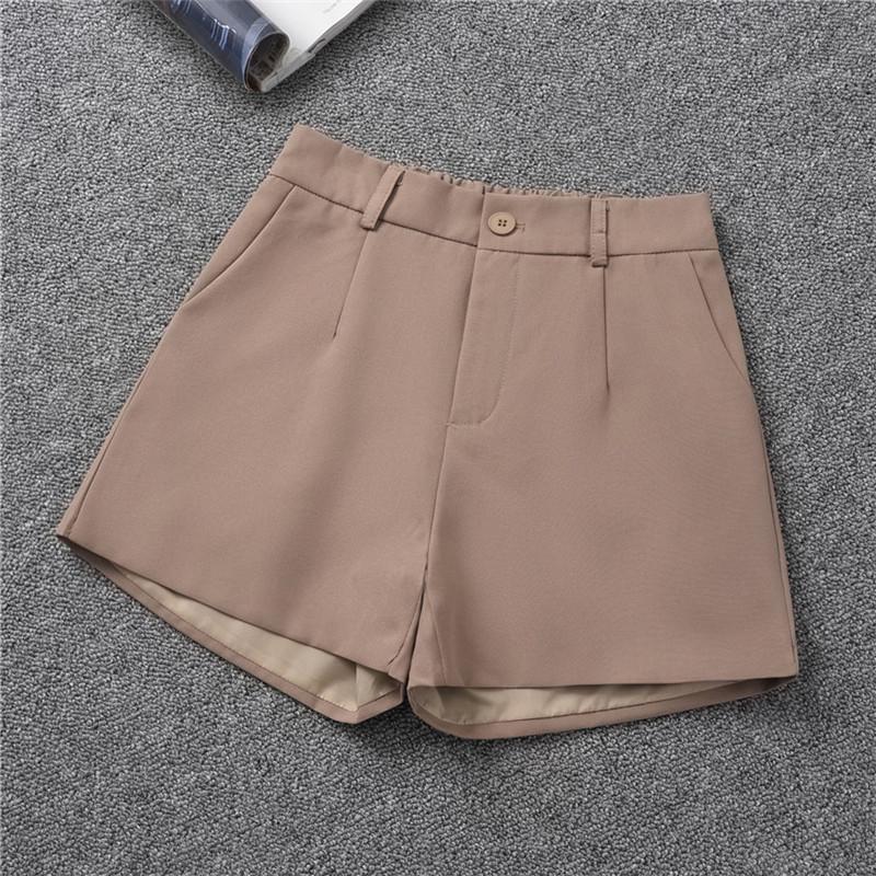Women's High-Waisted Black A-Line Wide-Leg Slimming Shorts - Spring 2022 Korean Style