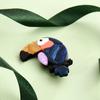 Blucome New Arrival Acrylic Animal Brooch Cartoon Parrot Brooch for Women Children Dress Hat Hijab Pins