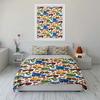 "Construction Vehicles Kids Room Decor" Soft Comfortable Duvet Cover Bedding Set Included 1*Duvet Cover & 2*Pillowcases, gift