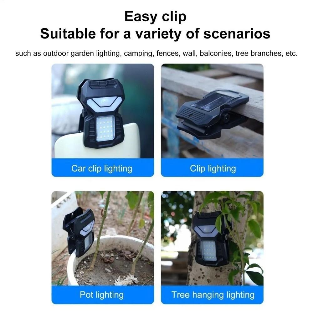 Waterproof Solar Clip-on Lamp Clip On Garden Wall Light Solar Garden Lights  Terrace Lighting
