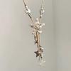 Female Niche Versatile Retro Star Tassel Necklace