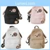 Cute Cartoon Dog Backpack For Kids In Stylish Black Pink White And Khaki Colors