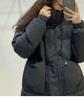 2024 Winter Korean Style Women's Stand Collar White Duck Down Mid-Length Jacket