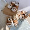 Genuine Leather and Fur Short Boots Little Lion Cartoon Snow Boots for Children Non-slip Warm Cotton Shoes