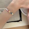 Fashionable Colorful Beads Natural Pearls Necklace Bracelet for Women Retro Gold Chain Jewelry Special Gifts Wear
