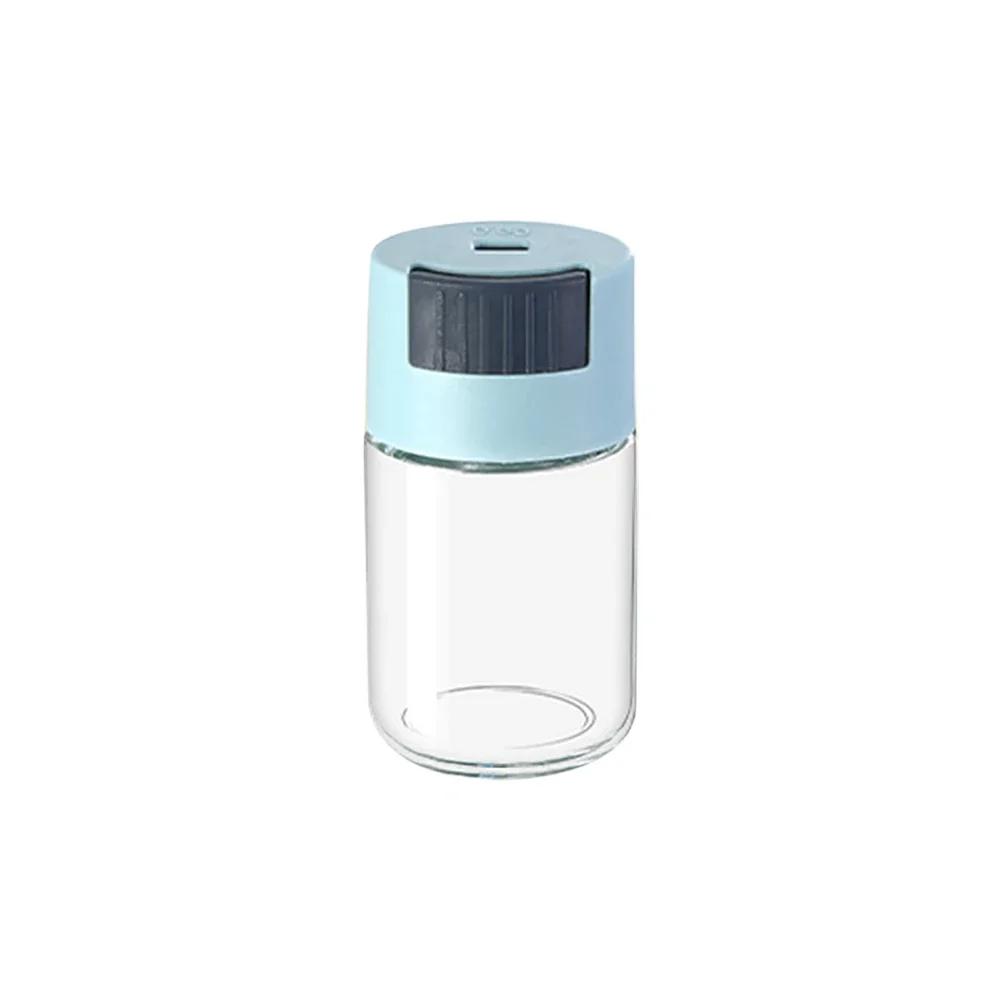 

Push Type Salt Dispenser Sugar Bottle Spice Pepper Shaker Can Jar Pressing Container Storage BBQ Condiment Jar for Cooking синій