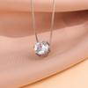 New Simple Single Crystal Clavicle Chain 925 Sterling Silver Pendant Necklaces   XL025