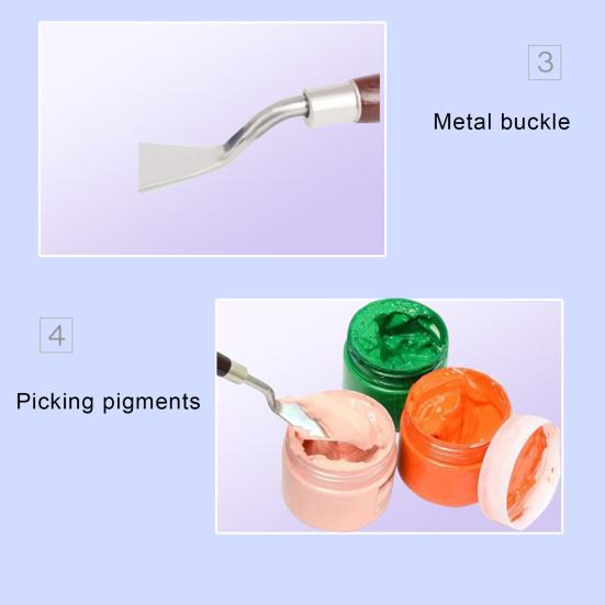 Stainless Steel Mixing Spatula Paving Rolling Smoothing Flexible Blade Artistic Tool Kit